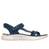 Sandálias Mulher Skechers Go Walk Flex, cor azul marinho.