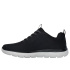Sapatilhas Homem Skechers Summits - Eckler, em mesh preto com detalhes em verde limão.