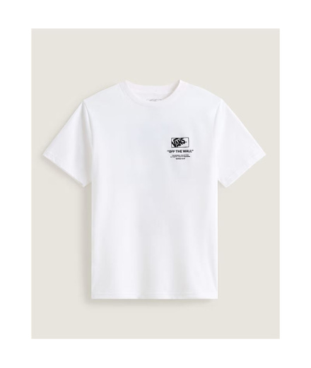 Camiseta Vans Stacked Hi Ss Blanco Niño