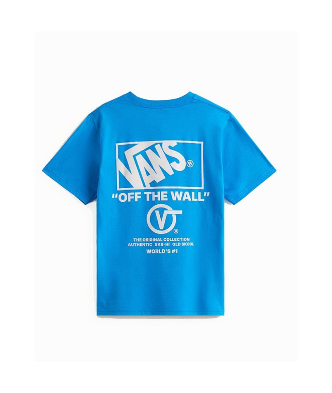 Camiseta Vans Stacked Hi Ss Bright Azure Niño