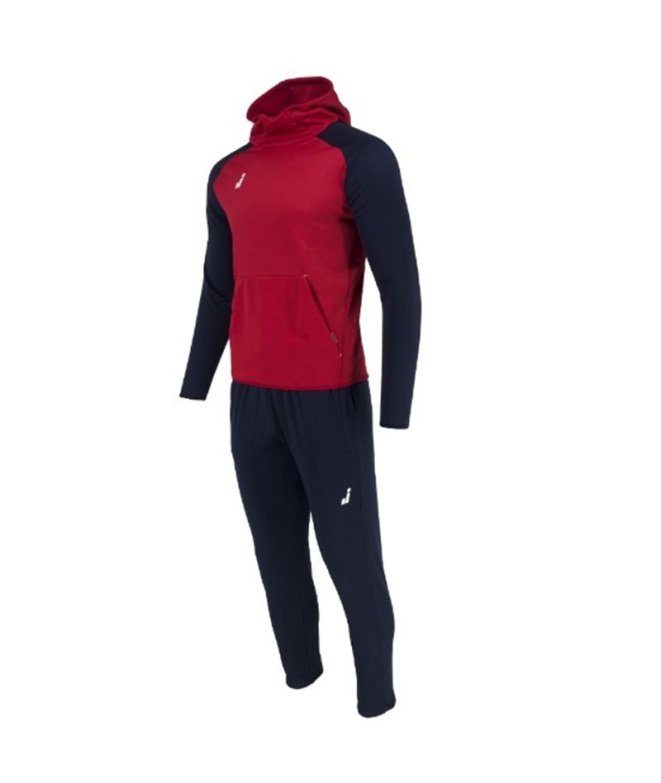 Survêtement Homme Joluvi Hood Ran, rouge/marine
