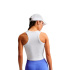 Camiseta Mulher Nike One Fitted Dri-Fit cropped para Fitness , branca.