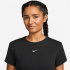 Camiseta Nike Sportswear Tight Ribbed Short-Sleeve T-Shirt Mujer Negro/Gris