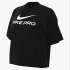 Haut T-shirt Nike Pro Dri-Fit ample à manches courtes Femme Fitness noir/gris