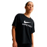 Haut T-shirt Nike Pro Dri-Fit ample à manches courtes Femme Fitness noir/gris