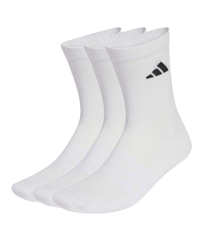 Meias adidas Ess Crw 3P Brancas/Brancas/Pretas