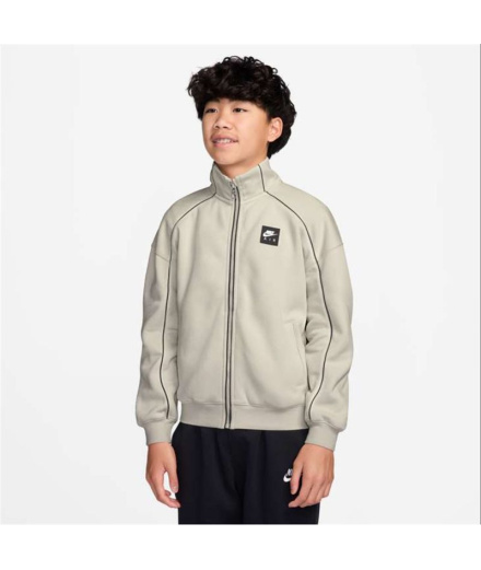 Chaqueta Nike Air Flc Trk Jkt Infantil Hueso/Negro