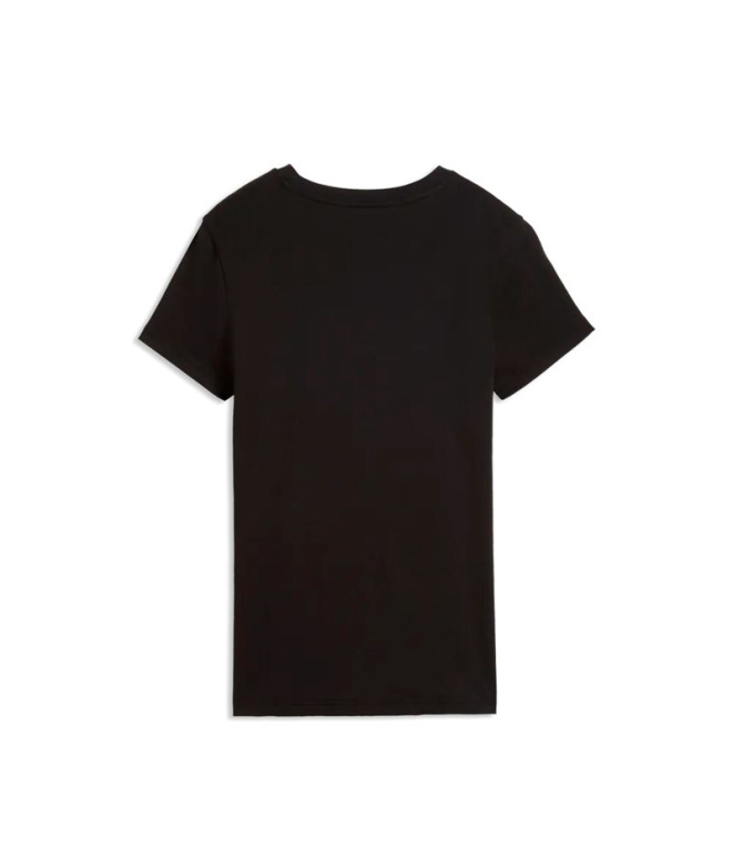 Camiseta Puma Ess Logo Lab Metallic, Preta, Mulher