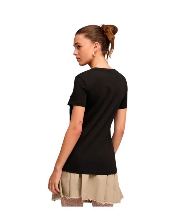Camiseta Puma Ess Logo Lab Metallic, Preta, Mulher