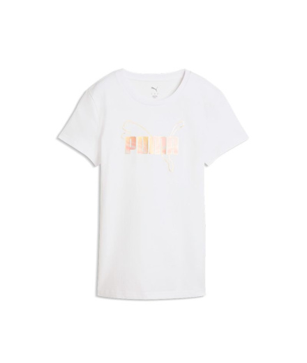 Camiseta Puma Ess Logo Lab Metalli, Whi Mujer
