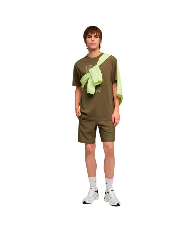 Pantalon cargo tissé Puma Tech, vert loden, Homme