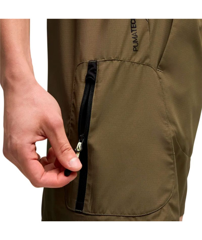 Pantalon cargo tissé Puma Tech, vert loden, Homme