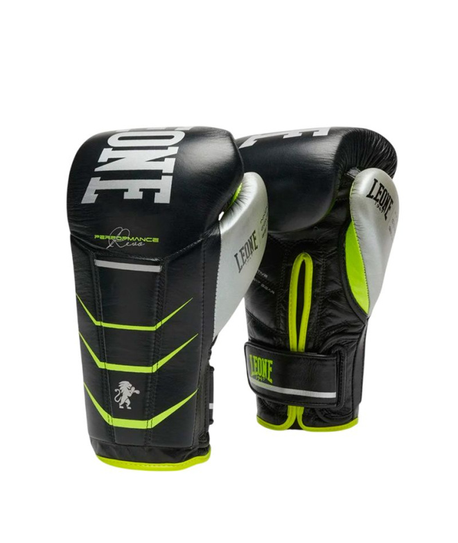 Guantes De Boxeo Revo Fluo Negro/12Oz Leone