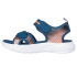 Sapatilhas Menino Skechers Microspec-Splash, azul marinho/cinza com detalhes em laranja.