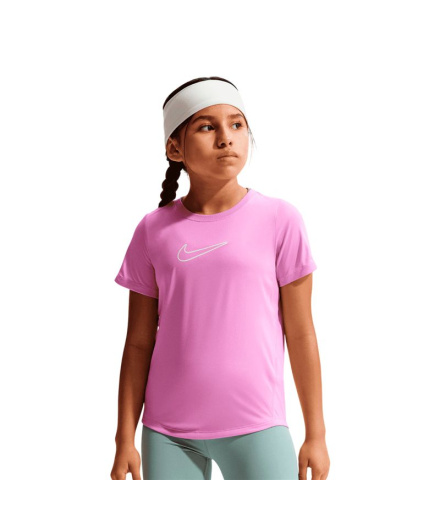 Camiseta de Fitness Nike One Fitted Dri-Fit Infantil Morado