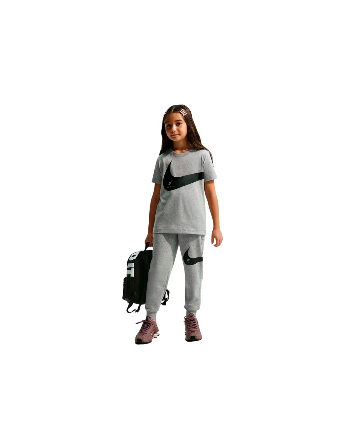 Nike Unissex Criança Multicolorido Camiseta Infantil Nsw Club Energy S26, Cinza