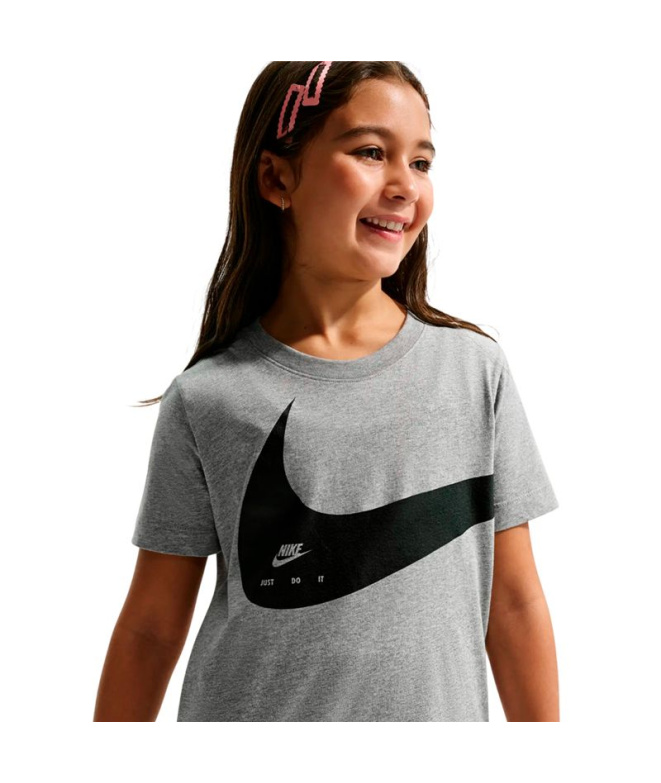 Camiseta Infantil Nike NSW Club Energy S26, cinza