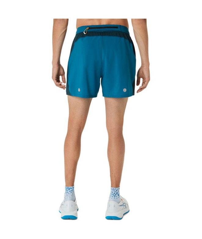 Calça Running ASICS Road 5In Homem azul/azul...