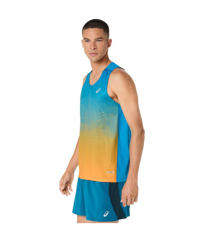 Camiseta regata Homem ASICS Road Fade Running ,...