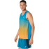 Camiseta regata Homem ASICS Road Fade Running , azul/Yamabuki