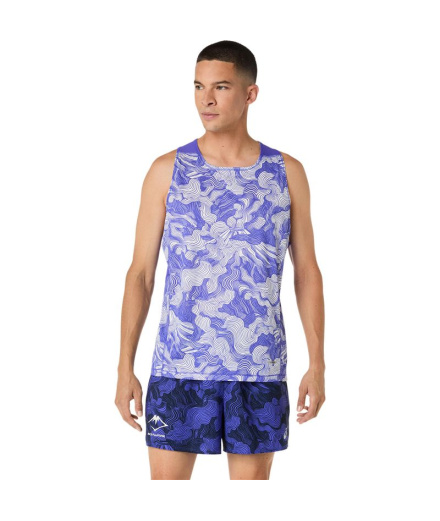 T-shirt Trail ASICS Fujitrail Homme bleu cobalt/beige