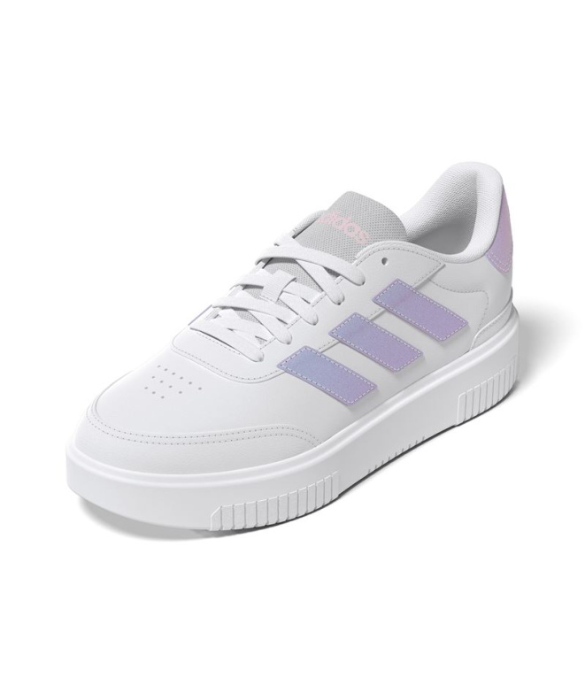 Chaussures blanches adidas Courtblock Bold Femme