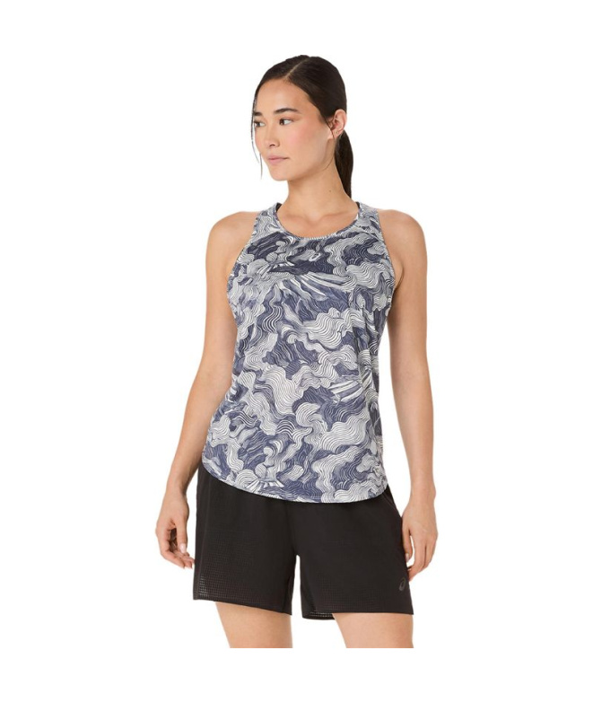 T-shirt Trail beige ASICS Fujitrail Femme