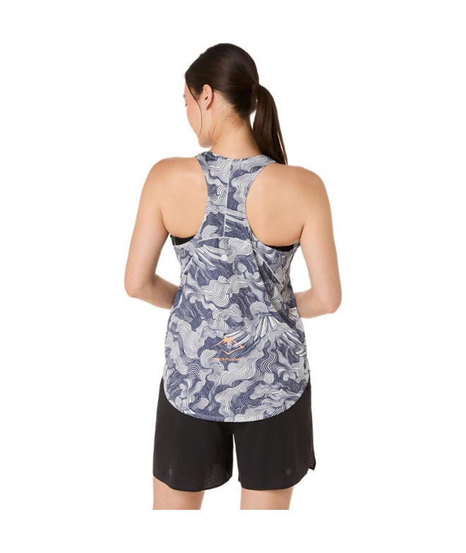 T-shirt Trail beige ASICS Fujitrail Femme