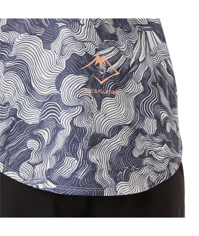 T-shirt Trail beige ASICS Fujitrail Femme