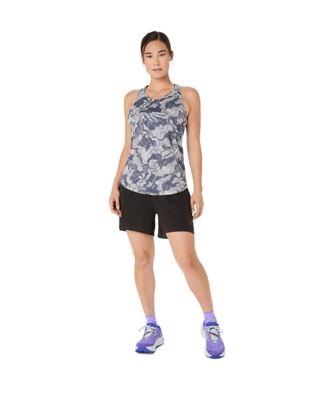 T-shirt Trail beige ASICS Fujitrail Femme