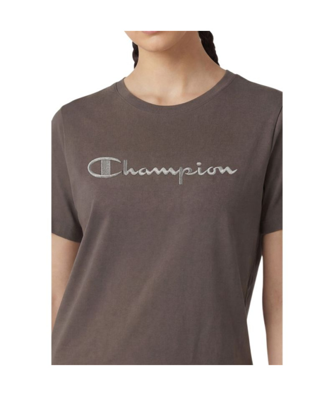 Camiseta Champion Ss Mujer Gris