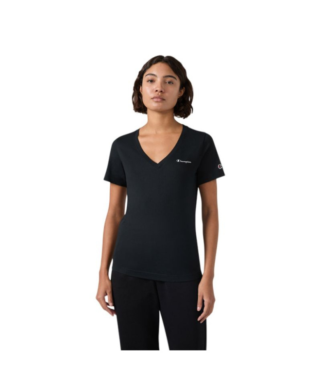 T-shirt noir Champion Icons Contrast Femme