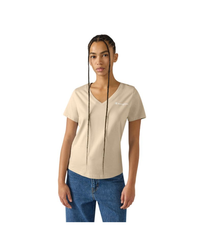 Camiseta Champion Ss Mujer Marrón