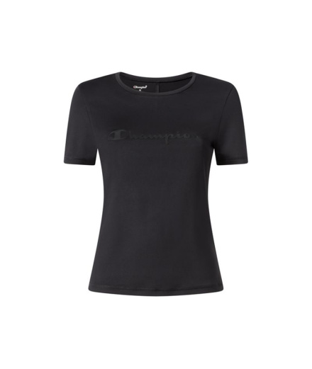 T-shirt noir à col rond Champion Femme