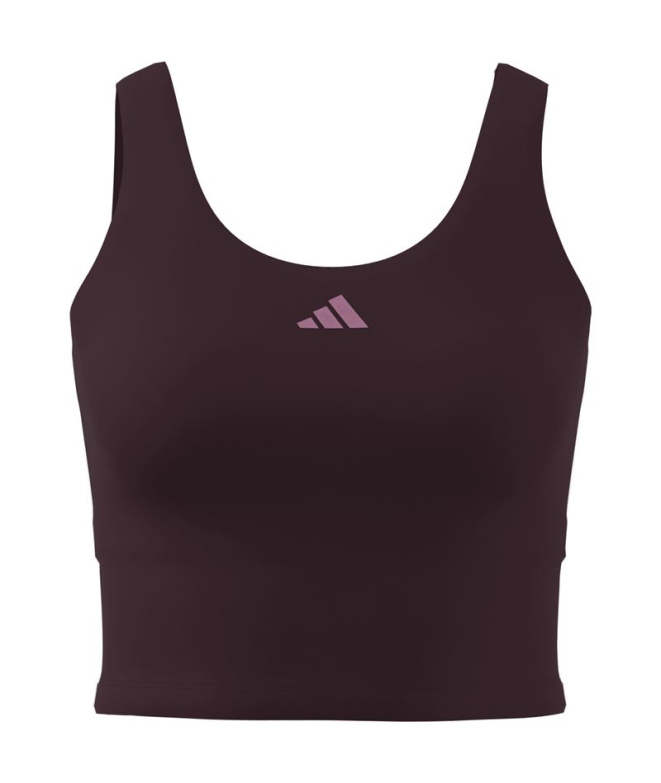 T-shirt Fitness Femme adidas 3S Tank, bordeaux