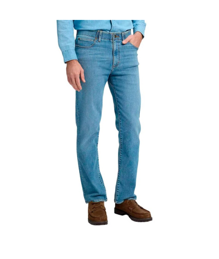 Pantalon Lee coupe droite taille XM August Homme bleu