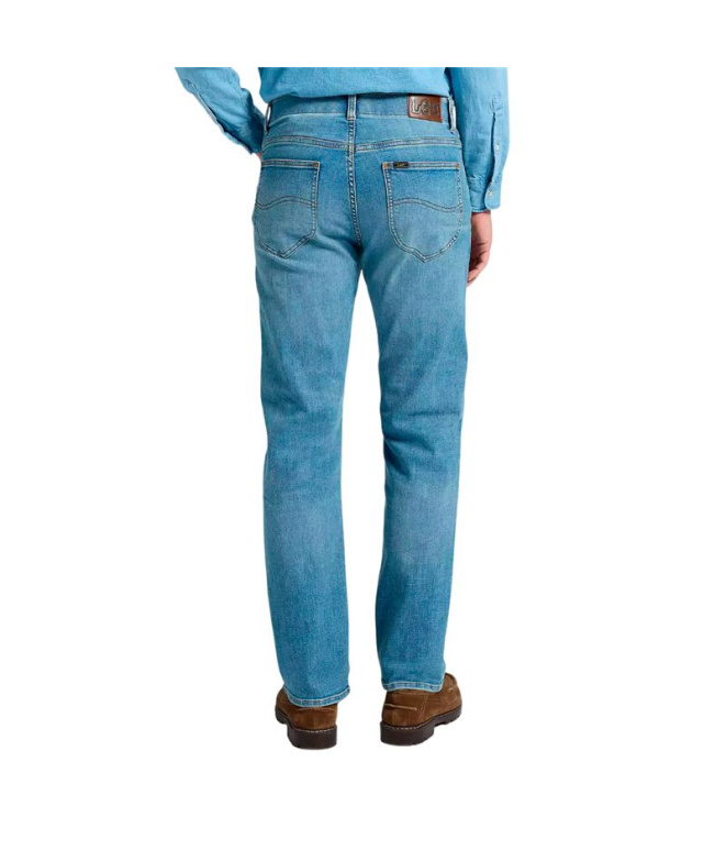 Calça Lee Straight Fit Xm August Homem Azuis