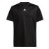 Camiseta Infantil adidas Train Essentials Logo, corte regular, preta/branca