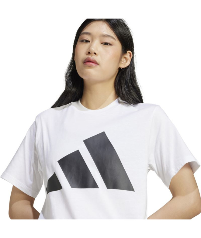 T-shirt adidas blanc/noir Femme