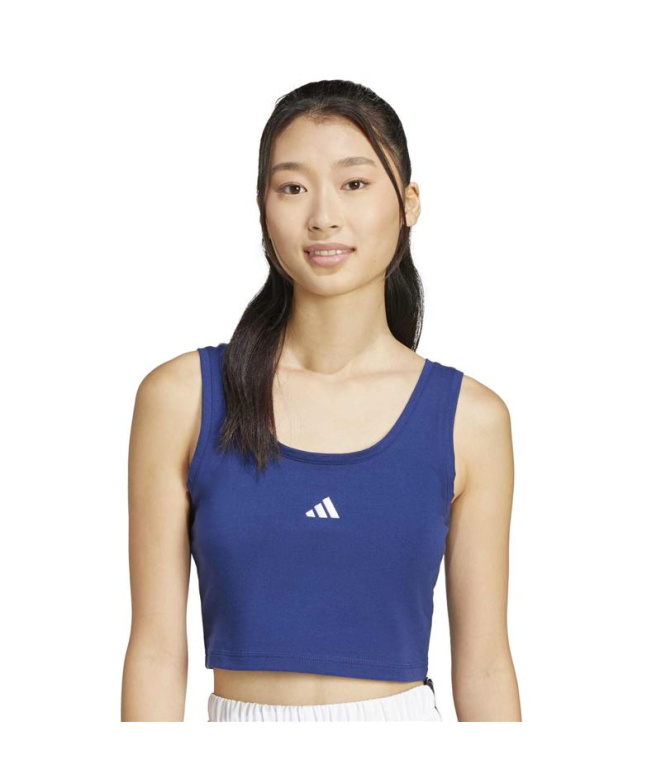 Camiseta Mulher adidas SL SJ TK azul escuro/branca