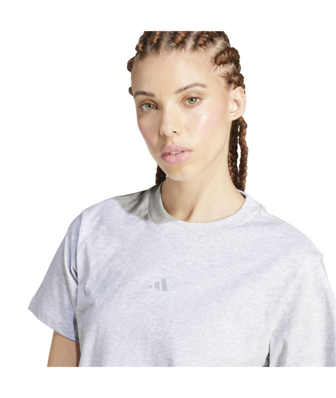 T-shirt Femme adidas SL SJ Gris/Blanc
