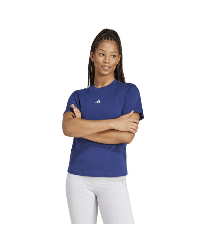 T-shirt Femme adidas SL SJ bleu foncé/blanc