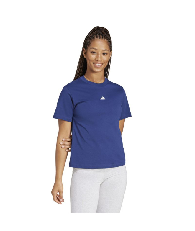 T-shirt Femme adidas SL SJ bleu foncé/blanc