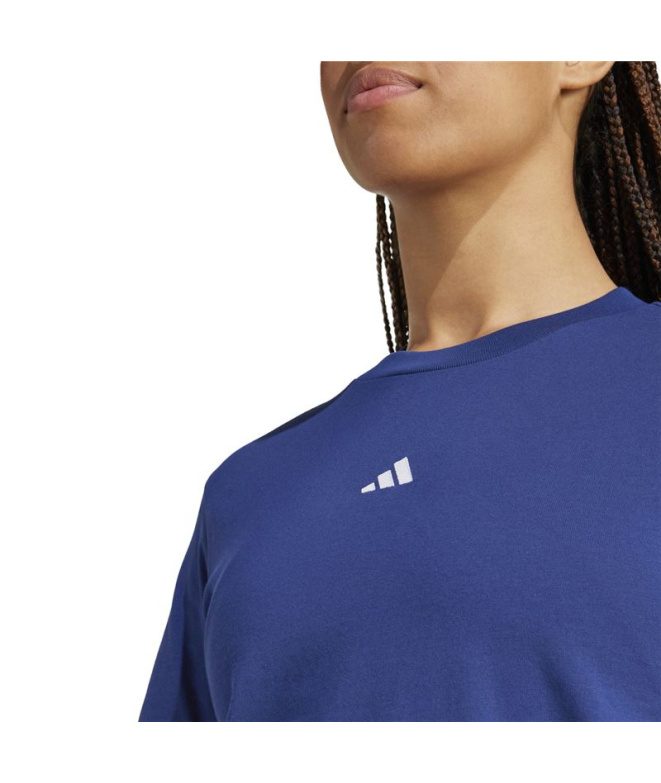 T-shirt Femme adidas SL SJ bleu foncé/blanc