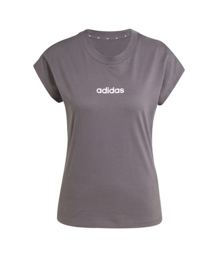T-shirt Femme adidas Linear Sj Gris/Blanc