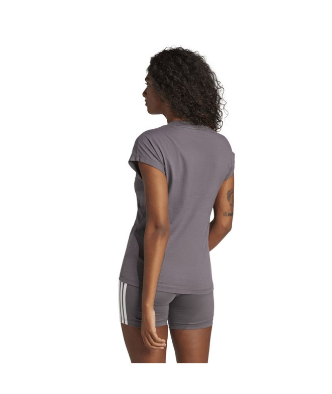 T-shirt Femme adidas Linear Sj Gris/Blanc