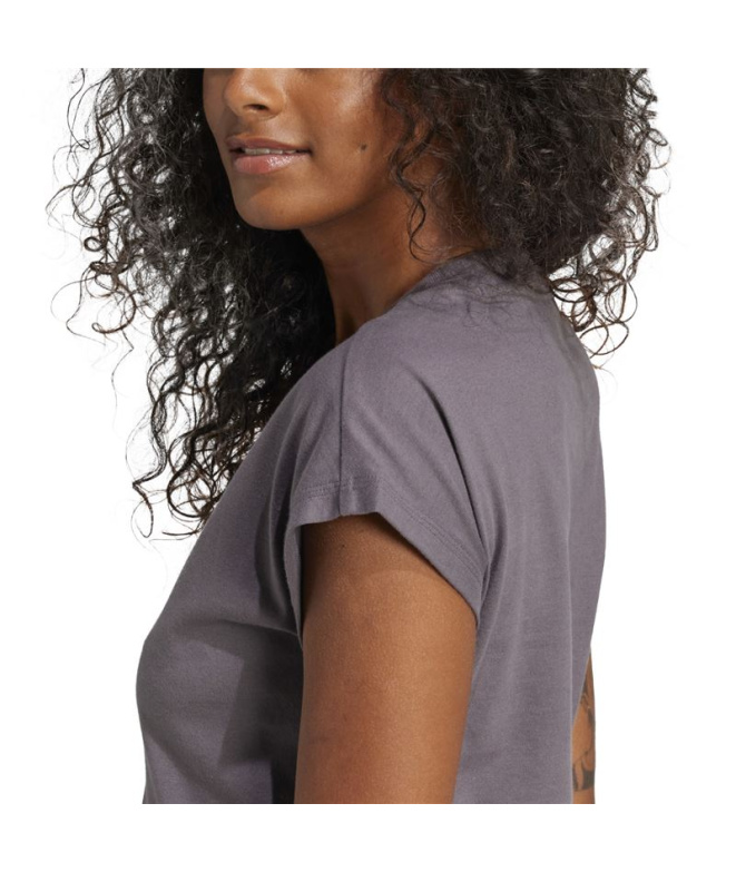 T-shirt Femme adidas Linear Sj Gris/Blanc