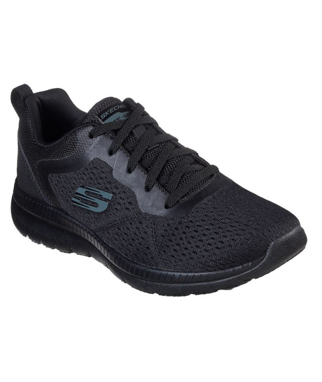 Chaussures Skechers Bountiful - Quick Pa Femme Noir Maille Ingénierie / Garniture