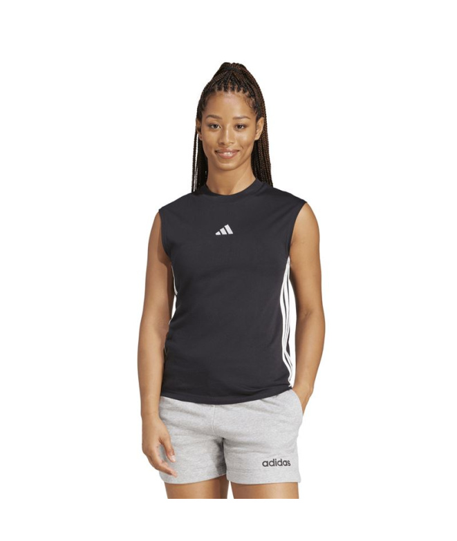 T-shirt Femme adidas 3-Stripes SJ TK Noir/Blanc