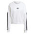 Sweat-shirt adidas à 3 Sweat French Terry Femme blanc/noir
